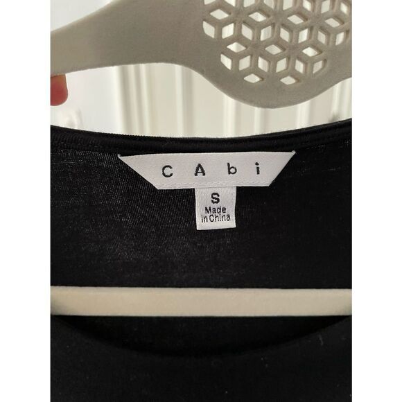 Cabi long sleeve black top with wrap like front  S - Picture 3 of 3